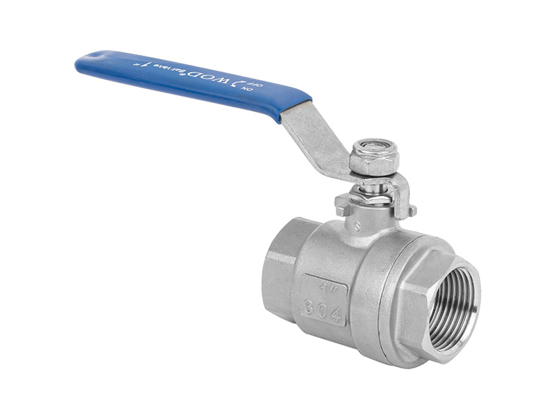 Two piece full bore female thread stainless steel ball valve