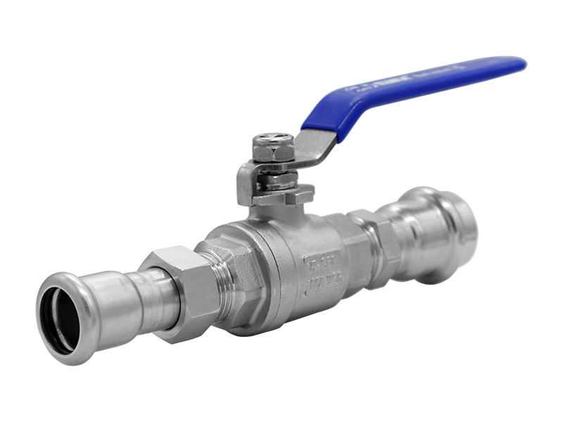 Double clamping ball valve