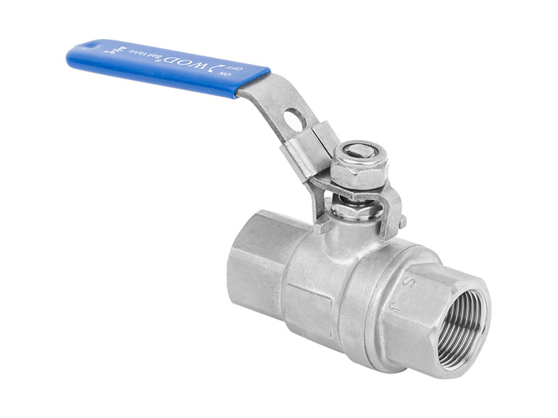 Two piece German standard M3 stainless steel female thread ball valve