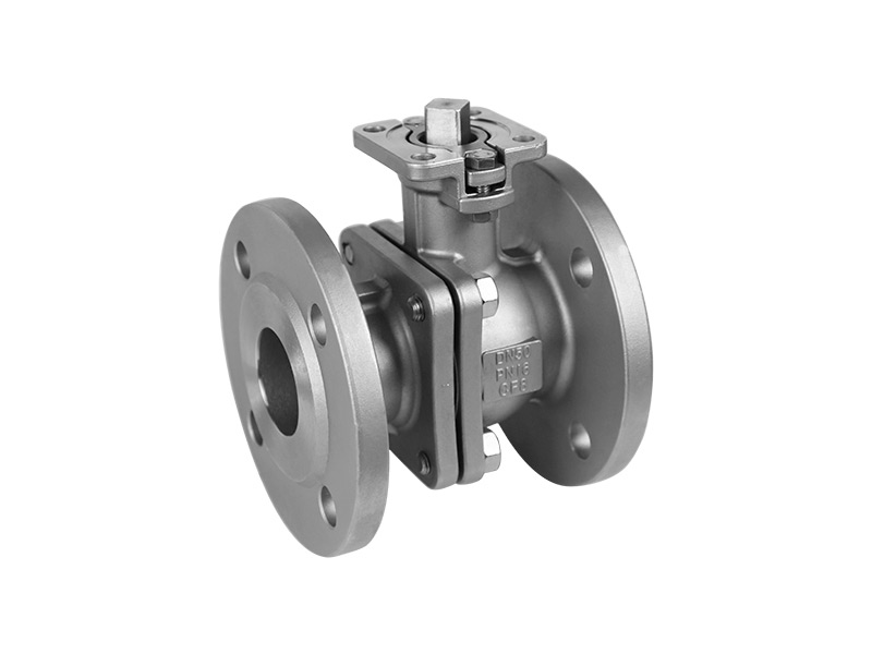 Two piece hard sealing flange ball valve