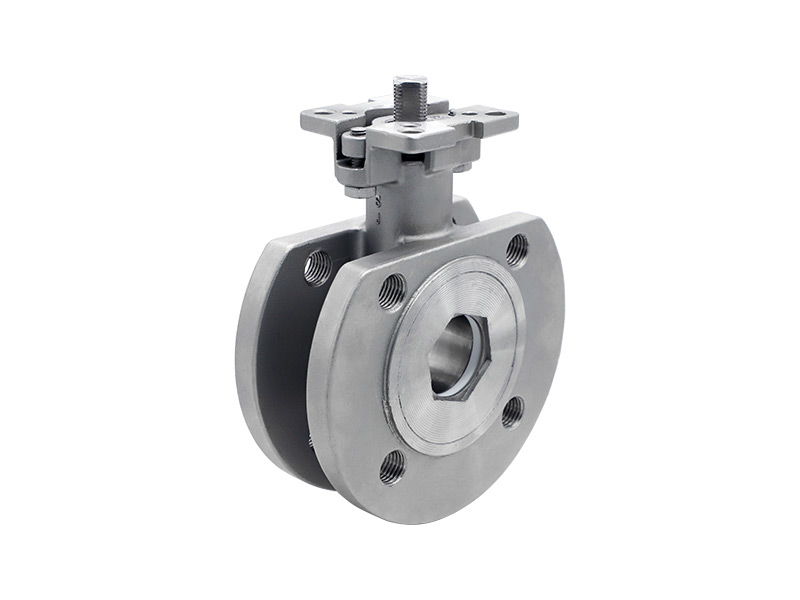 Wafer type high platform ball valve